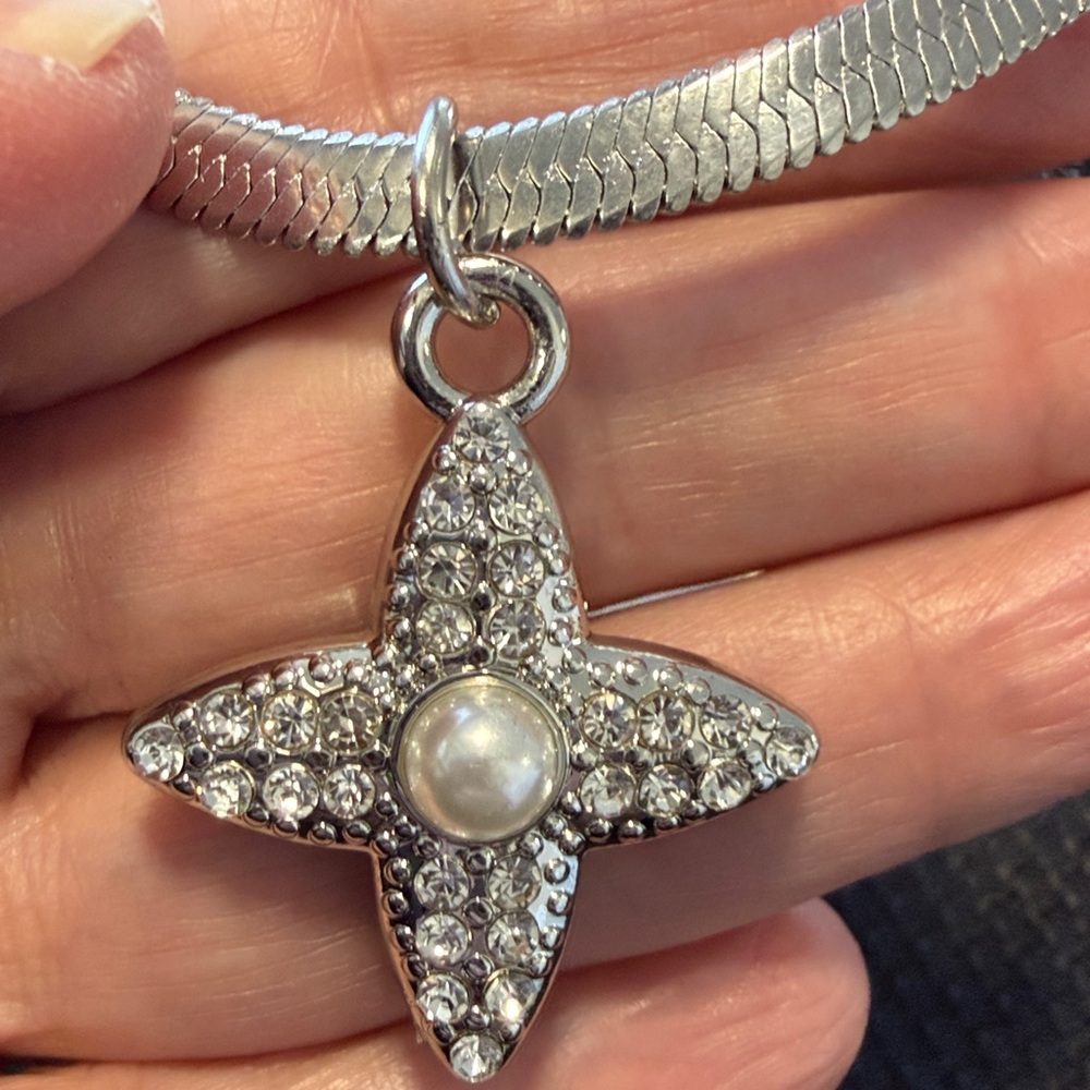 Jennifer Zeuner Sterling Silver Karli Necklace with Charm